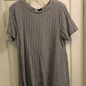 Loft Striped Swing Dress